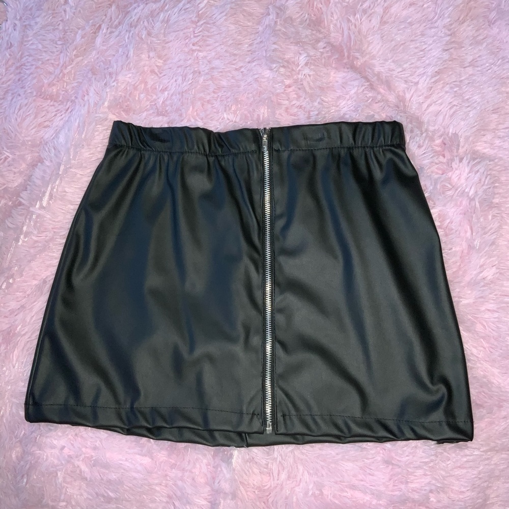Rainbows Faux Leather Mini Skirt